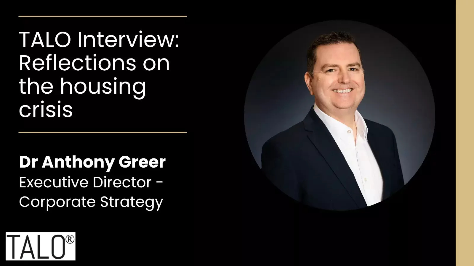 TALO Interview - Dr Anthony Greer shares his thoughts on the UK housing crisis and TALO's mission to eradicate fuel poverty for everyone